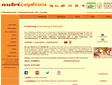 Tablet Screenshot of nutriception.com